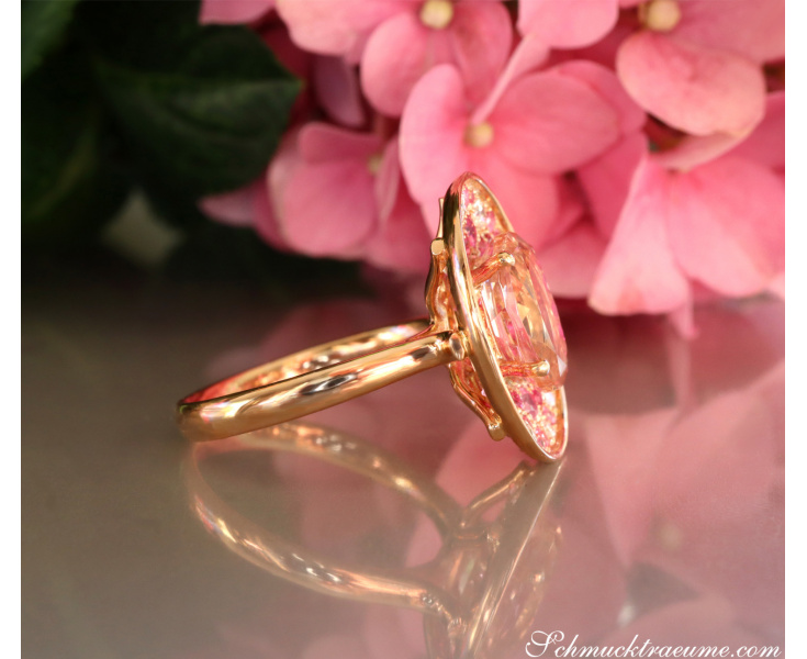 Fabelhafter Morganit Ring Mit Pink Saphir Und Brillanten Schmucktr Ume