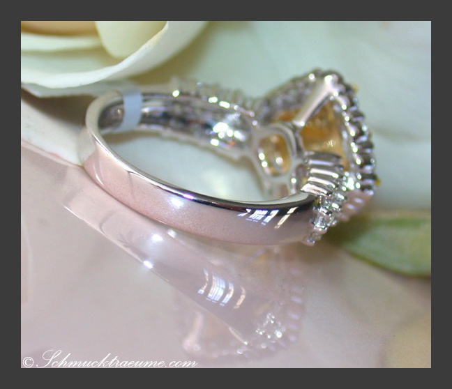 Gelbe Diamanten Ring mit Brillanten