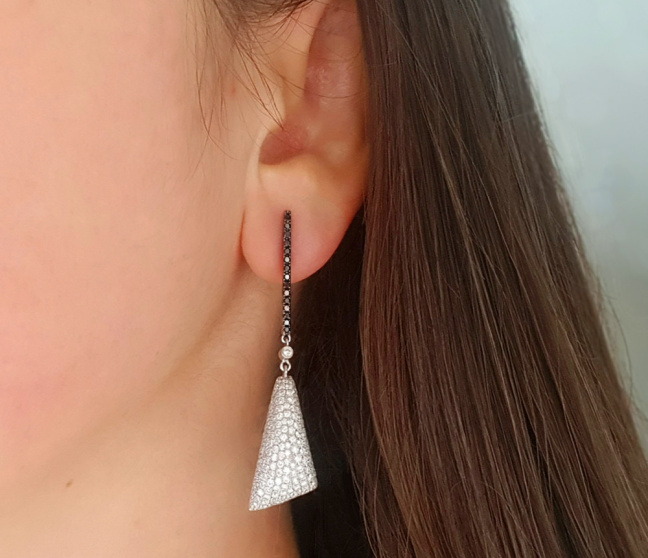 Schwarze Diamanten Ohrringe