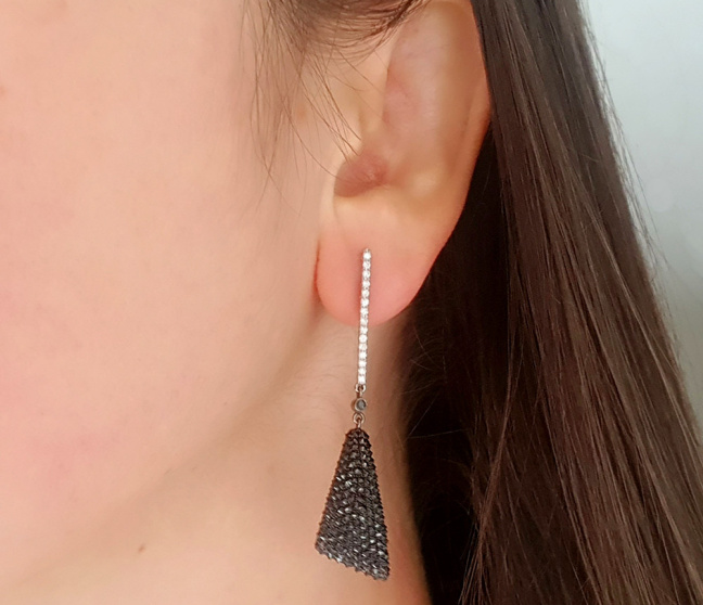 Schwarze Diamanten Ohrringe