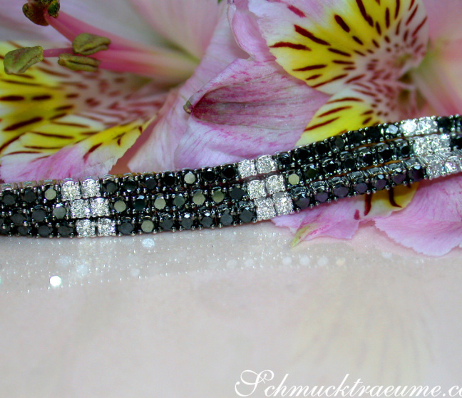 Tennis Armband mit schwarzen Diamanten