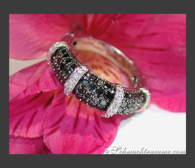 schwarze Diamanten Ring