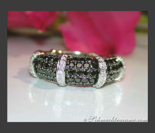 schwarze Diamanten Ring