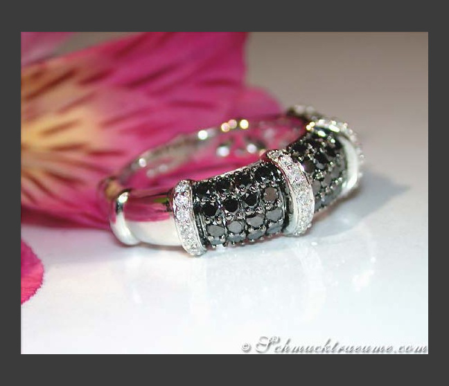 schwarze Diamanten Ring