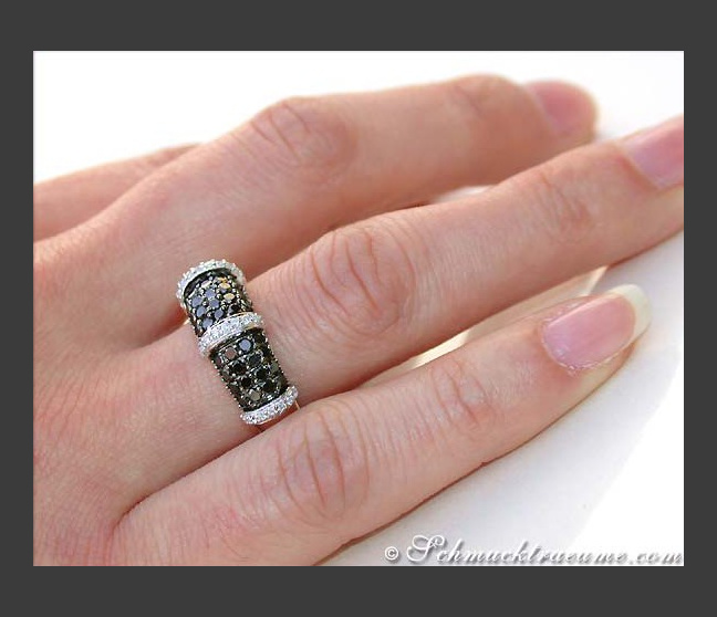 schwarze Diamanten Ring