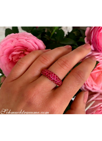 Precious Ruby Pave Ring