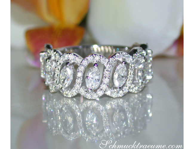 Feminine Marquise Diamond Band