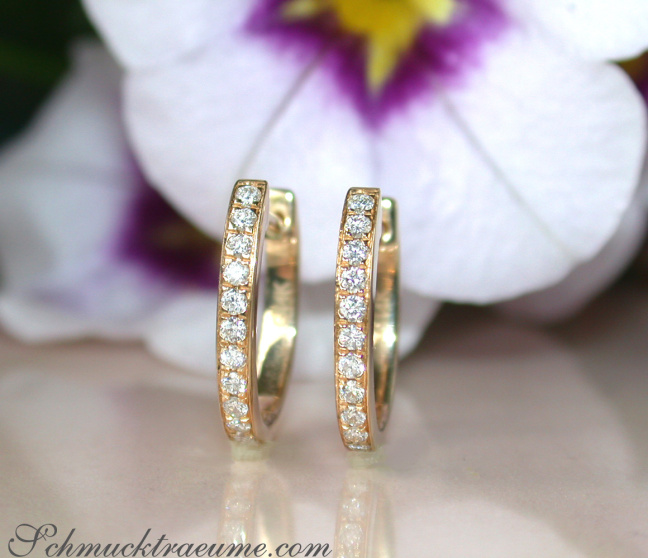 Mini Brillanten Creolen in Gelbgold 585/000