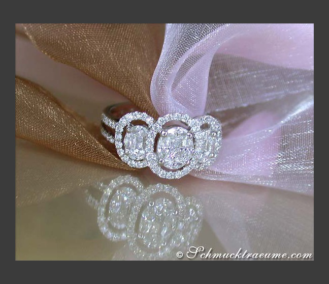 Außergewöhnlicher Diamant Ring in Weißgold 750