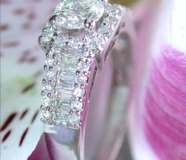 Diamant Verlobungsring Solitär Halbkaräter