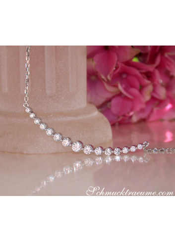 Brillanten Halskette "Schwebender Diamant"