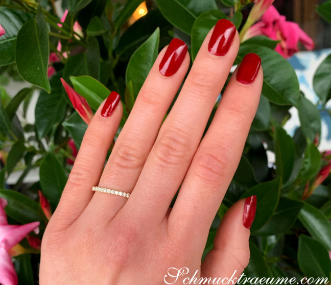 Brillanten Memory Ring mit Multicolor Saphiren