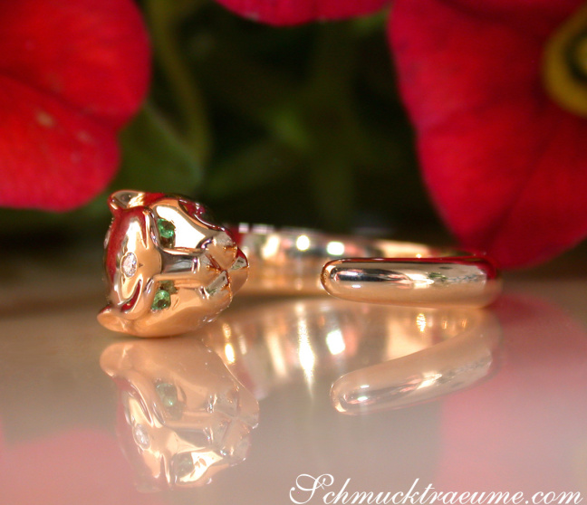 Attraktiver Brillanten Panther Ring in Gelbgold 750