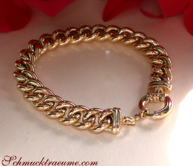 Rundpanzer Armband in Gelbgold 585