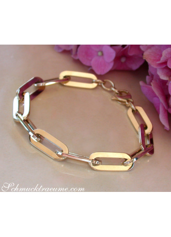 Paperclip Armband in Gelbgold 585