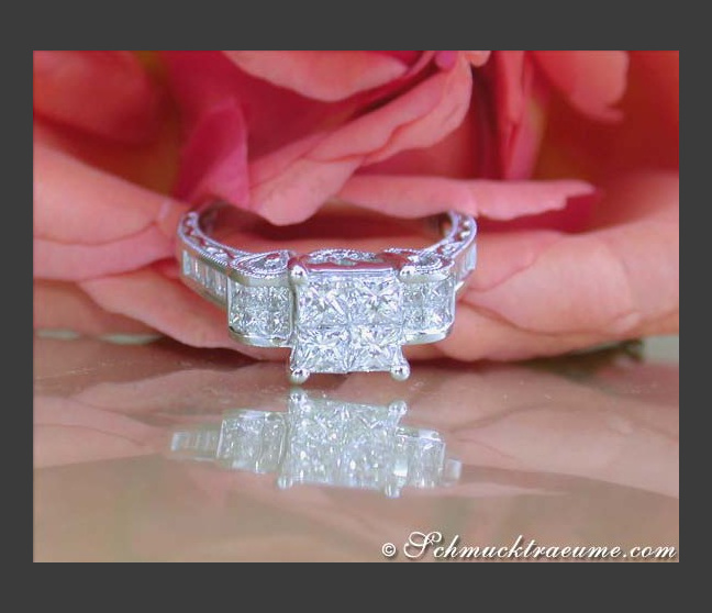 Diamanten Ring im Art Déco Stil