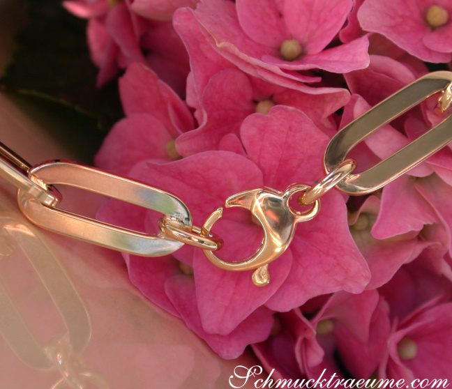 Paperclip Halskette in Gelbgold 585