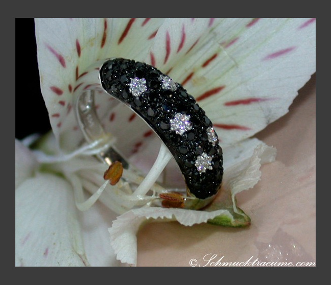 schwarze Diamanten Ring