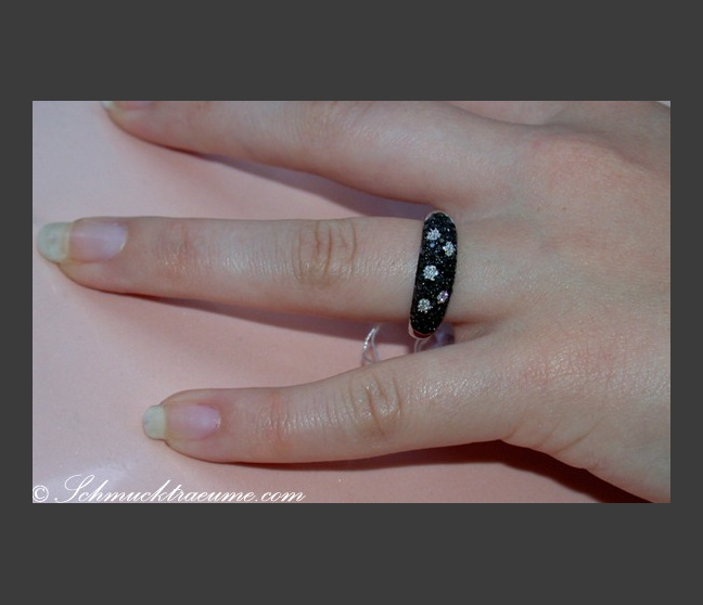 schwarze Diamanten Ring