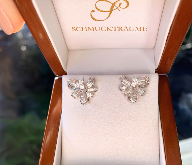Exquisite Diamanten Schleifen Ohrstecker | SCHMUCKTRÄUME.COM
