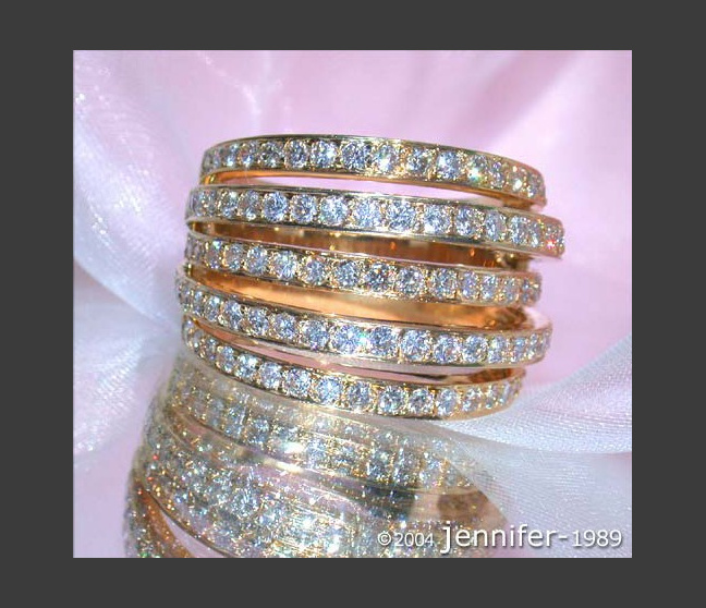 Mehrreihiger Brillanten Ring in Gelbgold 750