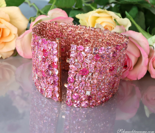 Luxus Pink Saphir Armband