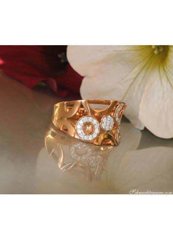 Ungewöhnlicher Brillanten Ring in Roségold 750