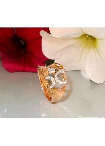 Ungewöhnlicher Brillanten Ring in Roségold 750