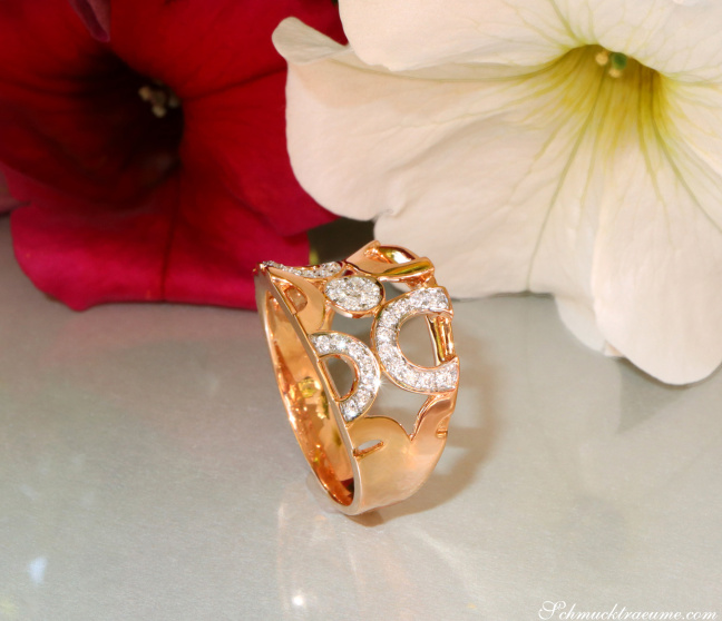 Brillanten Ring in Roségold 750