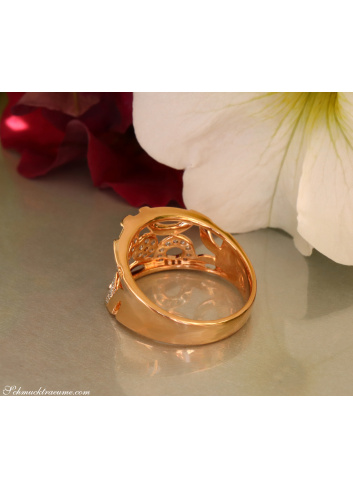 Ungewöhnlicher Brillanten Ring in Roségold 750