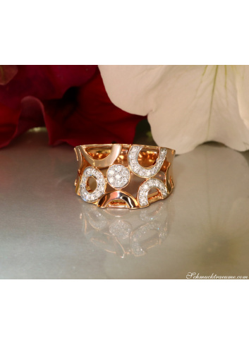 Ungewöhnlicher Brillanten Ring in Roségold 750