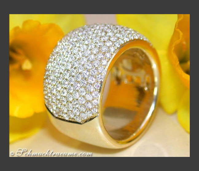 Schwerer Brillanten Ring in Gelbgold 750