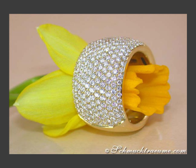 Schwerer Brillanten Ring in Gelbgold 750