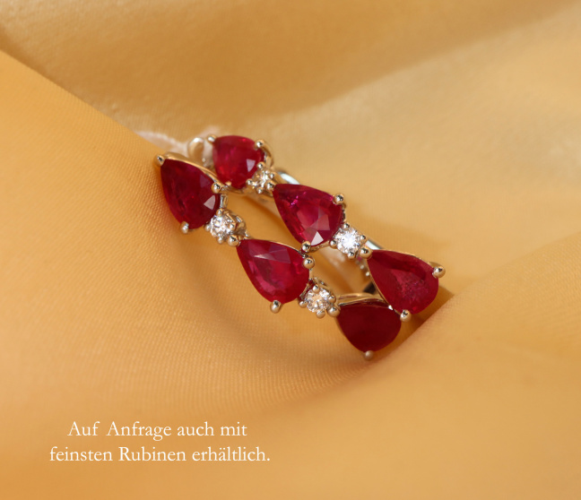 Elegante Saphir Tropfen Ohrringe mit Brillanten