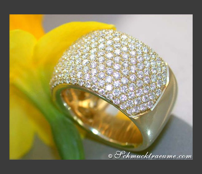 Schwerer Brillanten Ring in Gelbgold 750