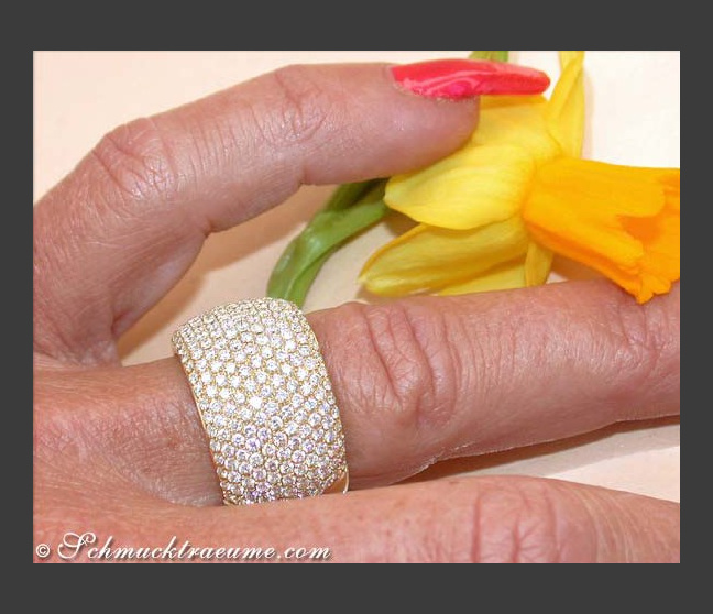 Schwerer Brillanten Ring in Gelbgold 750