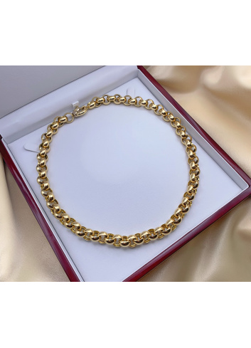 Gold Pur: Stattliches Erbs Collier in Gelbgold 585 (11 mm)