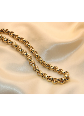 Gold Pur: Stattliches Erbs Collier in Gelbgold 585 (11 mm)