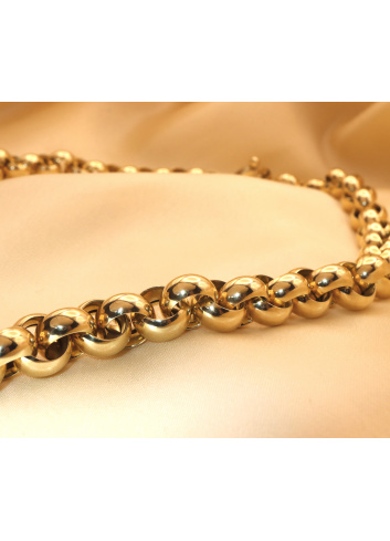 Gold Pur: Stattliches Erbs Collier in Gelbgold 585 (11 mm)