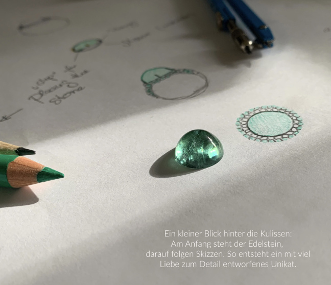 Fabelhafter Minz Turmalin Ring mit Tsavoriten und Brillanten