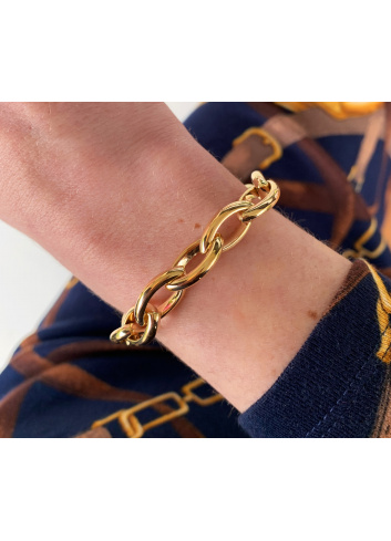 Glieder Armband „Navette“ in Gelbgold 585