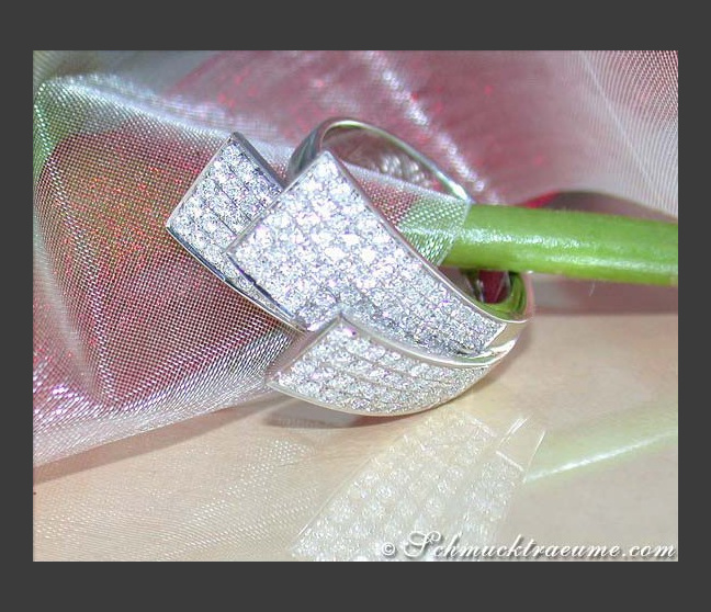 Exklusiver Brillanten Ring in Weißgold 750