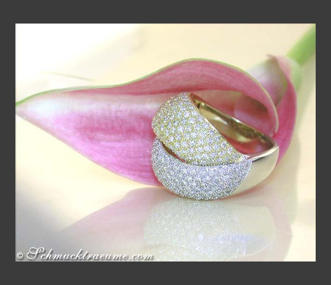 Brillanten Ring in Gelbgold und Weißgold 585