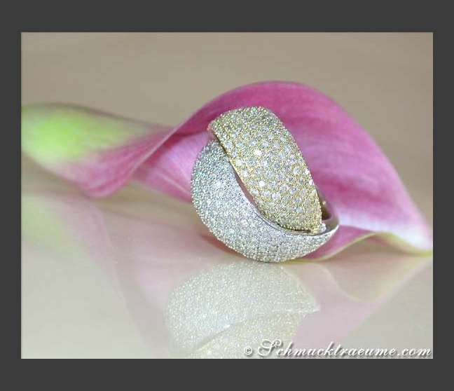 Brillanten Ring in Gelbgold und Weißgold 585