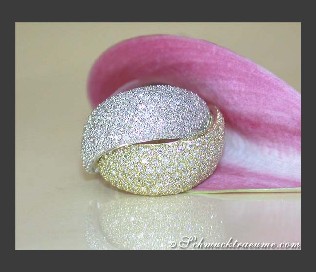 Brillanten Ring in Gelbgold und Weißgold 585