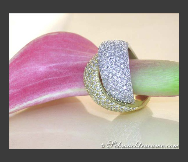 Brillanten Ring in Gelbgold und Weißgold 585