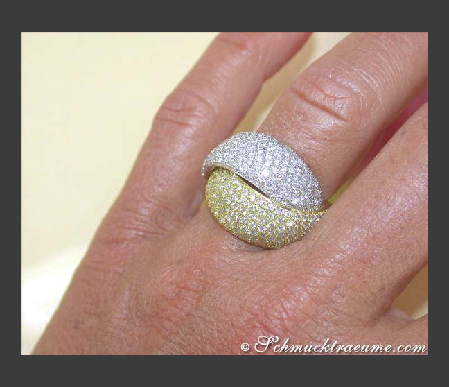 Brillanten Ring in Gelbgold und Weißgold 585