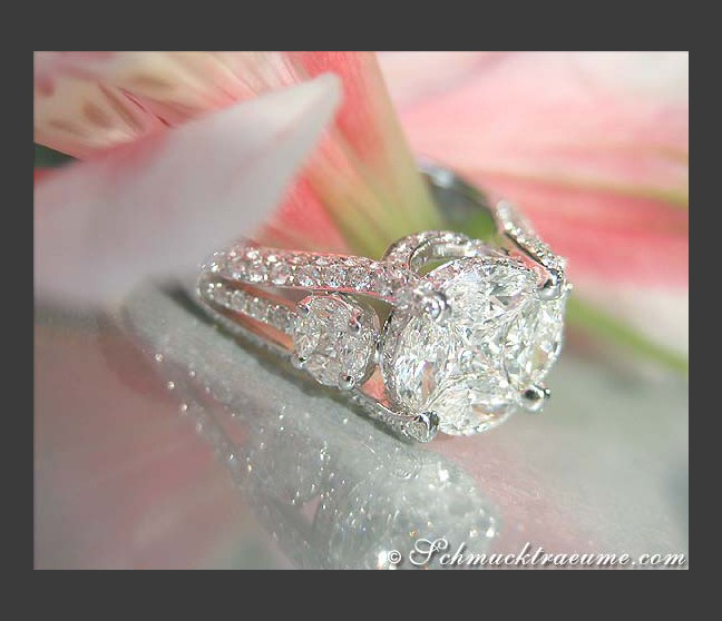 Brillanten & Diamanten Ring im Illusion Design