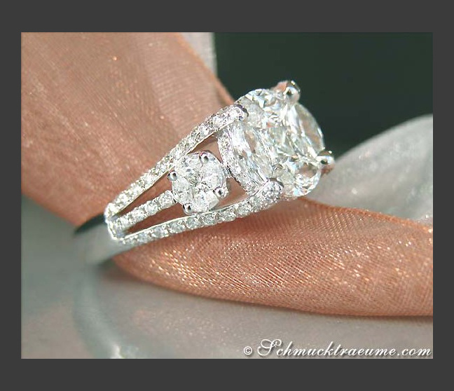 Brillanten & Diamanten Ring im Illusion Design