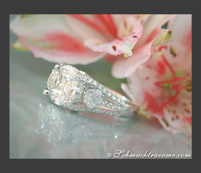 Brillanten & Diamanten Ring im Illusion Design